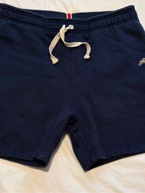 Men's Tracksmith Trackhouse Navy Cotton Drawstring Shorts
